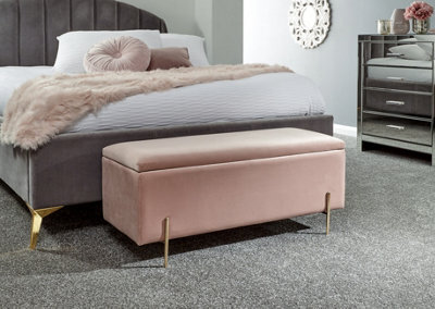 Gfw Mystica Velvet Storage Ottoman Blush Pink - image 1
