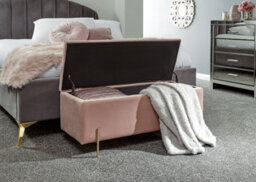 Gfw Mystica Velvet Storage Ottoman Blush Pink - thumbnail 2
