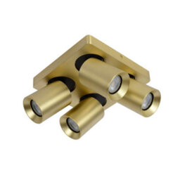 Lucide Nigel Modern Ceiling Spotlight - Led Dim To Warm - Gu10 - 4X5W 2200K/3000K - Matt Gold, Brass - thumbnail 3