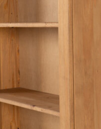 Seconique Corona 3 Shelf Low Bookcase In Distressed Waxed Pine Finish - thumbnail 6