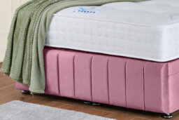 UKBEDFURNITURE Kamara Wingback Plush Pink End Opening Divan Ottoman Bed With 54 Inch Headboard - thumbnail 4