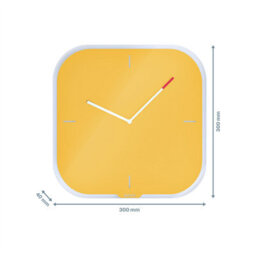 Leitz Cosy Silent Glass Office Bedroom Kitchen Wall Clock Warm Yellow - thumbnail 2