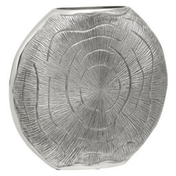 Orsina Silva Large Oak Effect Silver Finish Vase - thumbnail 5