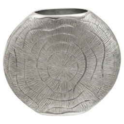Orsina Silva Large Oak Effect Silver Finish Vase - thumbnail 4