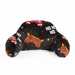 OHS Xmas Gaming Print Kids Cuddle Cushion Fleece Reading Pillow, Black - thumbnail 3