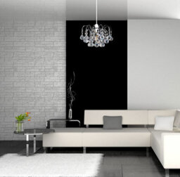 Klass Home Collection K9 Crystal Faceted Oriel Pendant Ceiling Light Shade/ Lamp Shade Chrome Finish - thumbnail 6