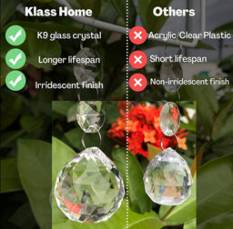 Klass Home Collection K9 Crystal Faceted Oriel Pendant Ceiling Light Shade/ Lamp Shade Chrome Finish - thumbnail 5