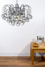 Klass Home Collection K9 Crystal Faceted Oriel Pendant Ceiling Light Shade/ Lamp Shade Chrome Finish - thumbnail 8