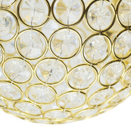 Happy Homewares Modern Polished Gold And Beaded Glass Ip44 Bathroom Ceiling Light - thumbnail 4