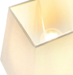 Contemporary & Sleek Soft Fabric Stylish Empire Square Linen 60W Light Fitting Lampshade Table Lamp Wall Pendant Cream 12 Inch - thumbnail 5