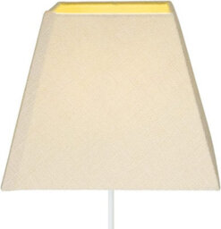 Contemporary & Sleek Soft Fabric Stylish Empire Square Linen 60W Light Fitting Lampshade Table Lamp Wall Pendant Cream 12 Inch - thumbnail 4