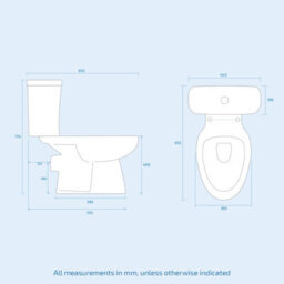 Nes Home 400mm Cloakroom Wall Hung Basin Vanity Unit & Close Coupled Toilet Dark Grey - thumbnail 8
