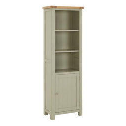 The Furniture Market Marbury Sage Green Painted Tall Narrow Bookcase With 1 Door Cupboard - thumbnail 5