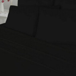 Homespace Direct Ltd Homespace Direct 180 Thread Count Duvet Cover Set Bedding Black King - thumbnail 3
