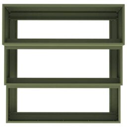 Berkfield Modern Garden Planter Olive Green 90 X 90 X 35 Cm Steel - thumbnail 8