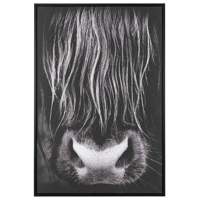 Beliani Canvas Galeata Animal Motif 63 X 99 Cm Black - image 1