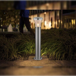 Long Life Lamps Company Modern Led Bollard Light Stainless Zlc310K With Warm White 5W E27 Clear Candle - thumbnail 8