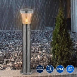 Long Life Lamps Company Modern Led Bollard Light Stainless Zlc310K With Warm White 5W E27 Clear Candle - thumbnail 7