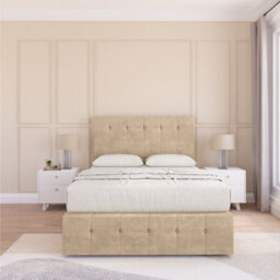 "Sloomy 3Ft Cambridge Divan Bed Base Almond Coinston ,2 Drawers, 12"" Footboard & 26"" Struts Headboard - Single" - thumbnail 2