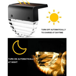 Taylor & Brown 4 Pack Solar Deck Lights, Waterproof Led Solar Step & Fence Lights For Garden, Patio, Yard (Warm White) - thumbnail 7