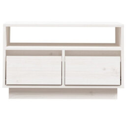 Berkfield Durable Tv Cabinet White 60X35X37 Cm Solid Wood Pine - thumbnail 5