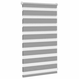 Walplus Grey Zebra Blind 50 X 100 Cm - Light Filtering Roller Blind With Hardware - thumbnail 3