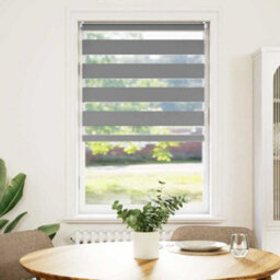 Walplus Grey Zebra Blind 50 X 100 Cm - Light Filtering Roller Blind With Hardware - thumbnail 1