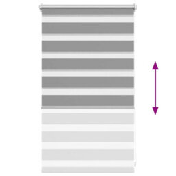 Walplus Grey Zebra Blind 50 X 100 Cm - Light Filtering Roller Blind With Hardware - thumbnail 5