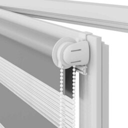 Walplus Grey Zebra Blind 50 X 100 Cm - Light Filtering Roller Blind With Hardware - thumbnail 9
