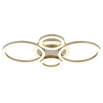 Luminosa Lighting Luminosa Loretta Semi Flush Ceiling Light Matt Coffee Led 3000/4000/6500K - image 1