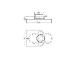 Luminosa Lighting Luminosa Loretta Semi Flush Ceiling Light Matt Coffee Led 3000/4000/6500K - thumbnail 6