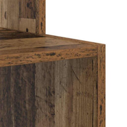 Berkfield Durable Brown Computer Desk Old Wood Engineered Wood Medium Storage - thumbnail 9
