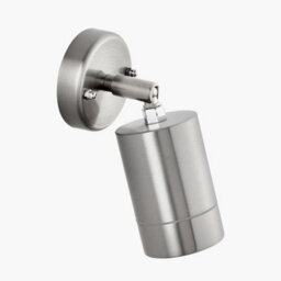 Pacific Lifestyle Steel Adjustable Directional Garden Spot Light Silver Outdoor Wall Lights - thumbnail 2