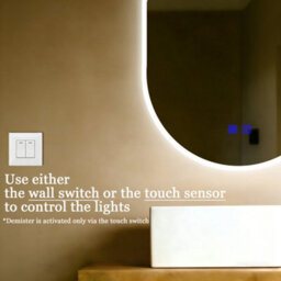 Maerts-E Illuminated Led Bathroom Oval Mirrors With Demister 600X1000mm Touch Sensor - thumbnail 4