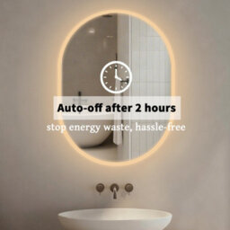 Maerts-E Illuminated Led Bathroom Oval Mirrors With Demister 600X1000mm Touch Sensor - thumbnail 6