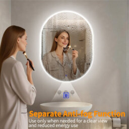 Maerts-E Illuminated Led Bathroom Oval Mirrors With Demister 600X1000mm Touch Sensor - thumbnail 3