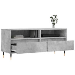 Walplus Tv Cabinet Concrete Grey 100X34.5X44.5 Cm Engineered Wood - thumbnail 4