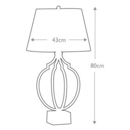 Feiss Grandeur 1Lt Table Lamp Finish: Ebonized Silver Wired: 1X60W E27 220-240V 50Hz - thumbnail 5