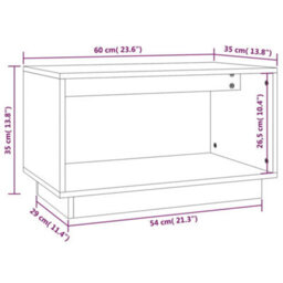 Berkfield Rustic Tv Cabinet Honey Brown 60X35X35 Cm Solid Wood Pine - thumbnail 8