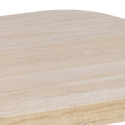 Wyld Haus Frankfurt Square Travertine Effect Coffee Table Rounded Corners Natural - thumbnail 4