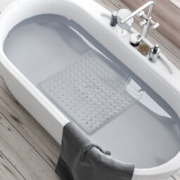 Keplin Non-Slip Rubber 54X54Cm Shower Mat, 200 Suction Cups, Bpa, Latex Free, Machine Washable, Clear - thumbnail 7