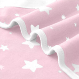 Ameha Pink 100% Cotton Baby Swaddle Wraps 0-3 Months Swaddle Wrap Cloud & Star Pattern For New Born Baby Pack Of 2 - thumbnail 7