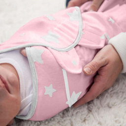 Ameha Pink 100% Cotton Baby Swaddle Wraps 0-3 Months Swaddle Wrap Cloud & Star Pattern For New Born Baby Pack Of 2 - thumbnail 8