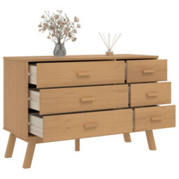Walplus Drawer Cabinet Olden Brown Solid Wood Pine - thumbnail 5