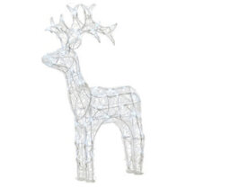 Kaemingk Outdoor Led Reindeer Christmas Decoration - Cool White Lights - 89Cm High