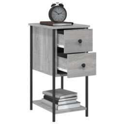 Berkfield Bedside Cabinet Grey Sonoma 32X42X70 Cm Engineered Wood - thumbnail 4