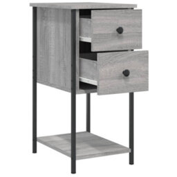 Berkfield Bedside Cabinet Grey Sonoma 32X42X70 Cm Engineered Wood - thumbnail 5