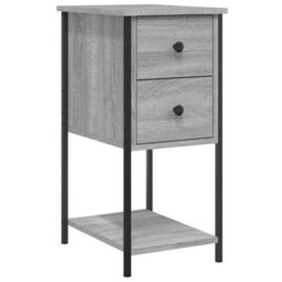 Berkfield Bedside Cabinet Grey Sonoma 32X42X70 Cm Engineered Wood - thumbnail 2