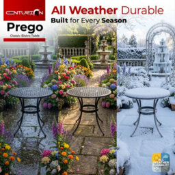 Centurion Supports Prego Black Garden And Patio Cast Aluminium Bistro Table - thumbnail 5