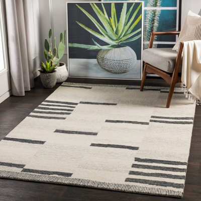 Kaaya Hand-Tufted Global Wool Beige Area Rug-183Cm X 274Cm - image 1